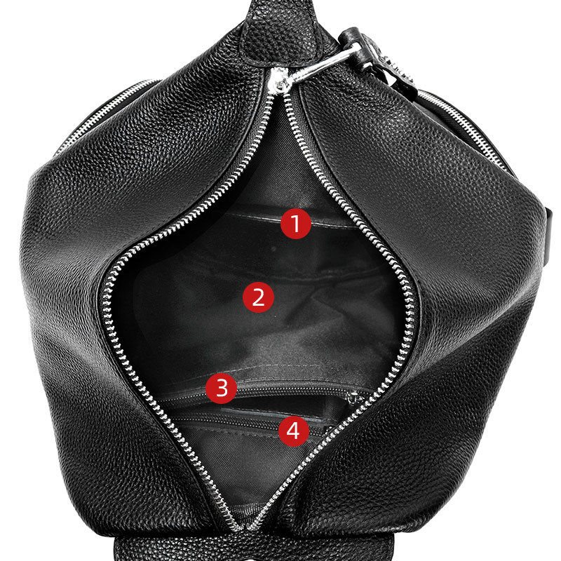 Ba lô nữ da thật chống trộm da bò lớp đầu dung tích lớn 27×15×31 cm — Màu nâu, Màu đen