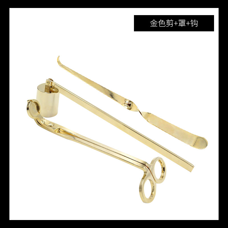 アロマキャンドル道具セットキャンドルはさみキャンドル消し器キャンドルカバーキャンドルフックキャンドル心キャンドル消しアクセサリー3点セット|undefined