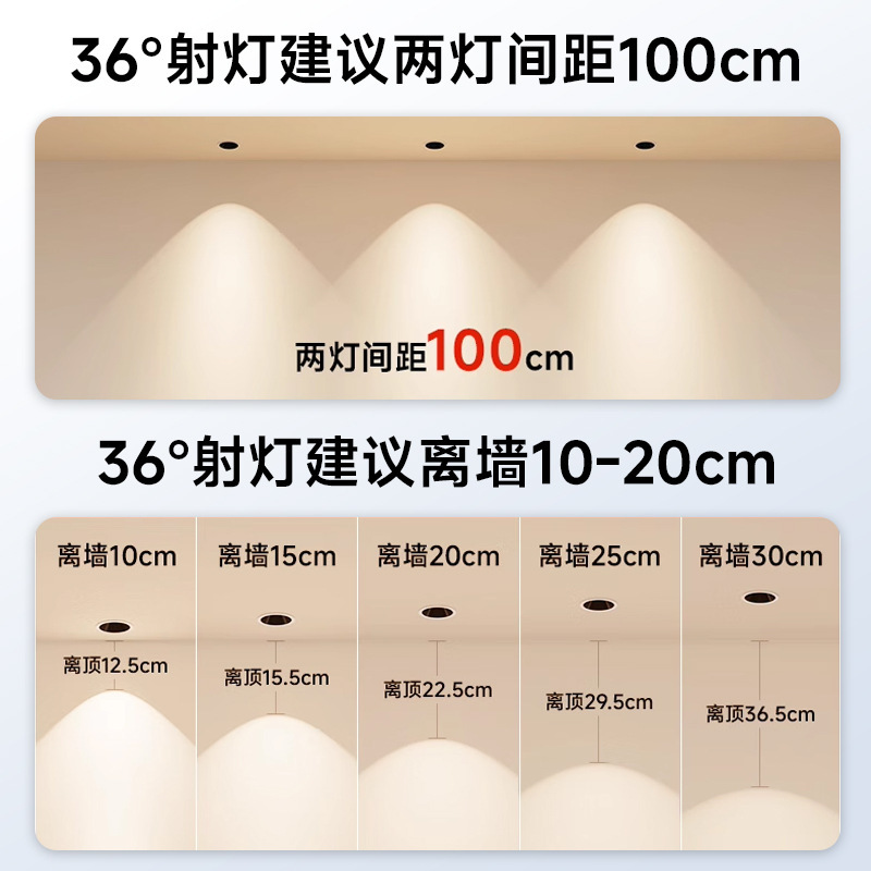 射灯led孔筒灯嵌入式全光谱护眼深杯防眩小山丘家用新款客厅吊顶|undefined
