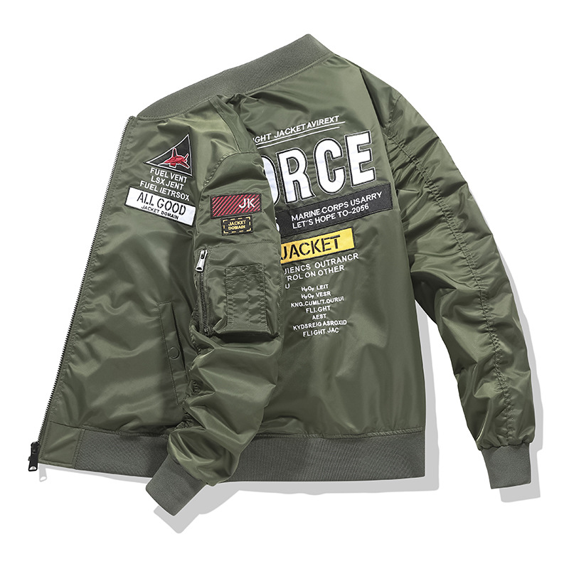 Primavera y otoño transfronterizos Los hombres japoneses nuevo piloto MA1 soporte casual uniforme de béisbol de los hombres chaqueta suelta top de los hombres