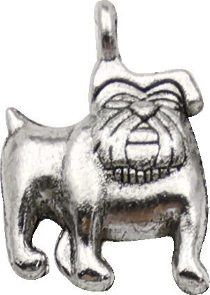 Venta caliente de fábrica 1 caniche plata Xizanga accesorios colgante DIY accesorios animales antiguos plata cachorro hueso pata