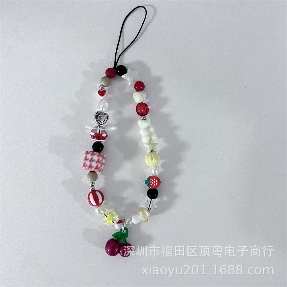 Мобильный телефон, цепь, короткий ремешок handmade, камера, подвеска, с маленькими медведями, стиль высокого качества