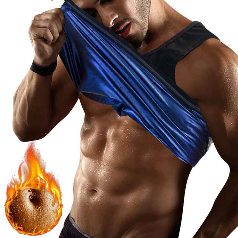 Amazon sauna sudor ropa correr deportes yoga fitness ropa con tira de silicona vientre contrayendo chaleco sudor-Romper el cuerpo que forma la ropa