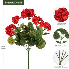 在庫ありクロスボーダーAmazon temu独立ステーションホットセール模擬ベゴニアの花ゼラニウム造花ホーム