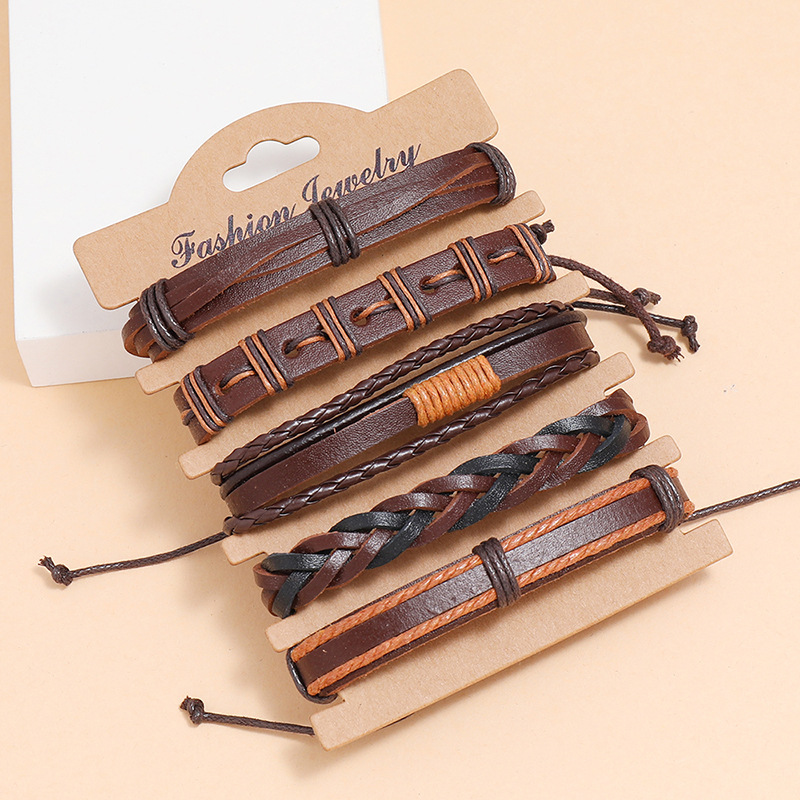 simple retro woven leather bracelet