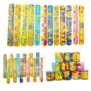 Pikachu 12 Snap Ring Bracelet Children's Pokémon Wristband Children's Elf Party Bracelet