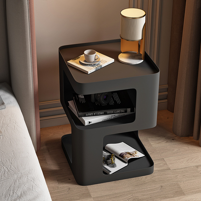 Sofá creativo simple mesa de té moderna de lujo ligera pequeña mesa doméstica de ángulo nórdico varios gabinetes laterales escritorio de cabecera del dormitorio