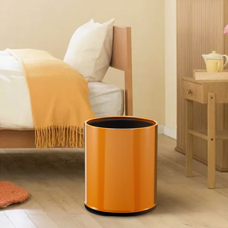 Botella de basura de acero inoxidable redonda sin tapa cocina comercial hotel centro comercial doble capa de clasificación ignífugo al aire libre se puede personalizar