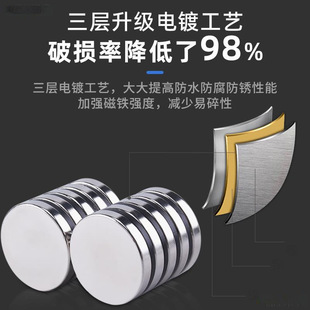 Round Strong Magnetic Magnet Ndfeb Strong Magnet Holder Super Strong Suction Magnetic Patch Small Magnet Magnet Steel