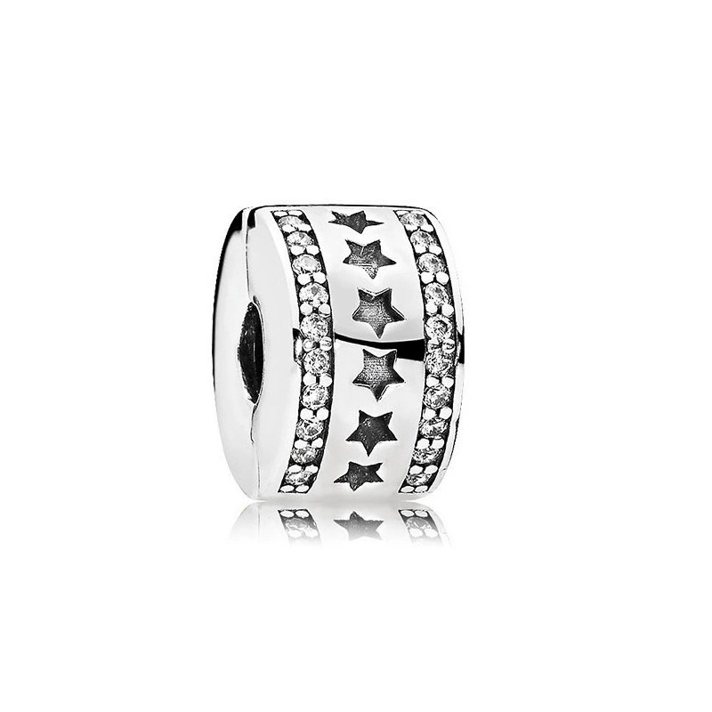 Panjia S925 серебро серебро мужчина diamonds love звезда фиксированная пряжка те же шампуры наборы для diy аксессуары бусины