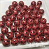1511# red leopard print beads 5 pieces