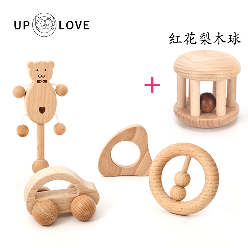 幼儿包+红花梨木球摇铃