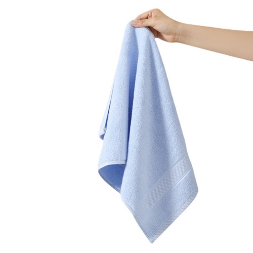 Factory-customized pure cotton towel and bath towel set—soft, highly absorbent, solid-color gift towels made from 100% cotton, with customizable logo for cross-border export.