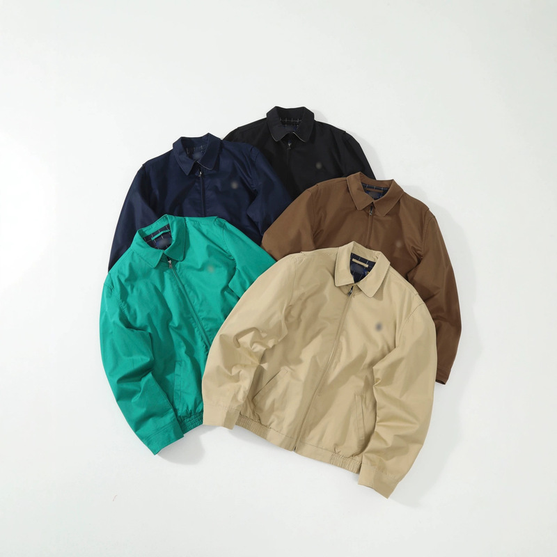 Laf Rl Yi Mengling's Same Style Jacket, Classic Men's and Women's Same Style, Veteran Cadres Zipper Lapel Jacket Cross-Border Wholesale