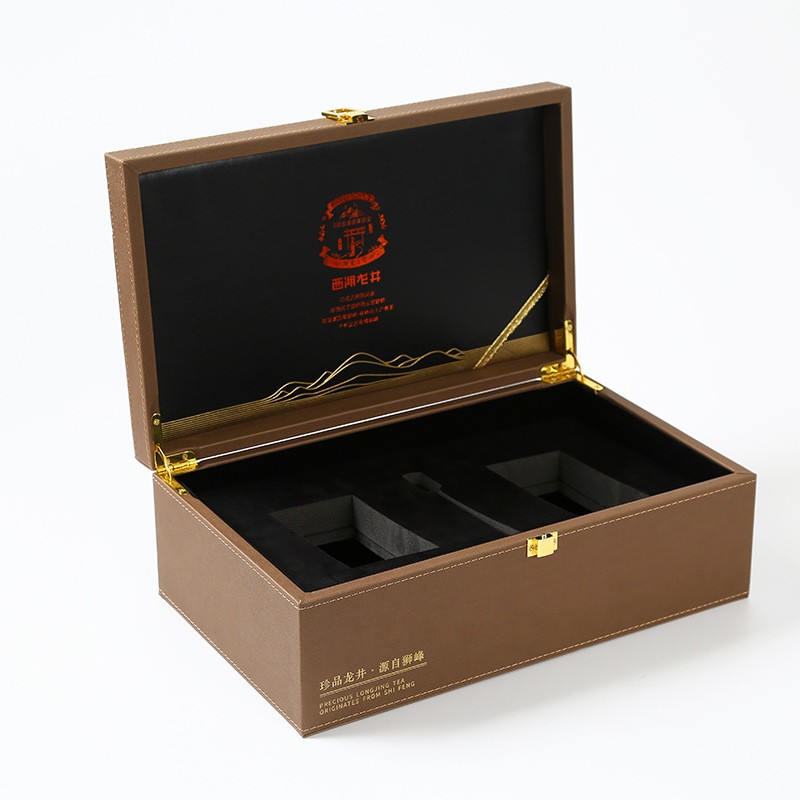 厂家直供pu铁观音金骏眉大红袍礼品盒定 制小铝罐茶叶礼盒装定 做