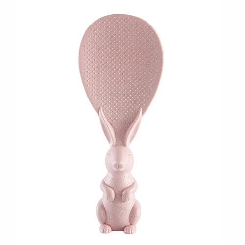 Wheat straw rabbit spoon upright small rabbit rice shovel rice cooker rice serving spoon creative non-stick rice cartoon rice spoon