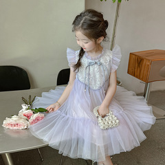 女童夏季連衣裙2024新款女寶寶夏裝公主裙新中式旗袍兒童國風裙子