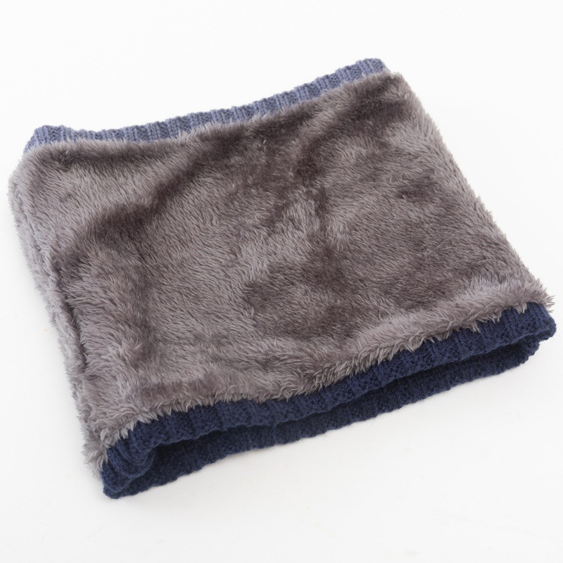 Keep warm universal fleece woolen knitted scarf, gradient, increased thickness