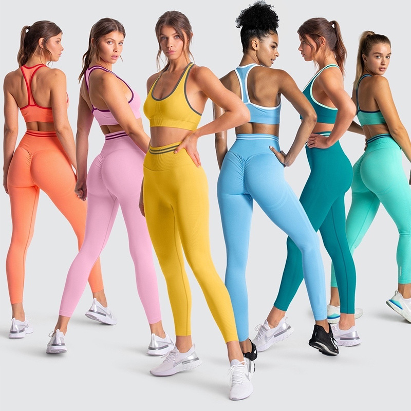 Selección estricta de pantalones ajustados sin línea T, pantalones de gimnasio de cintura alta, pantalones de correr, pantalones de calzado de calzado de calzado de calzado de alta elasticidad, conjunto de sujetadores deportivos