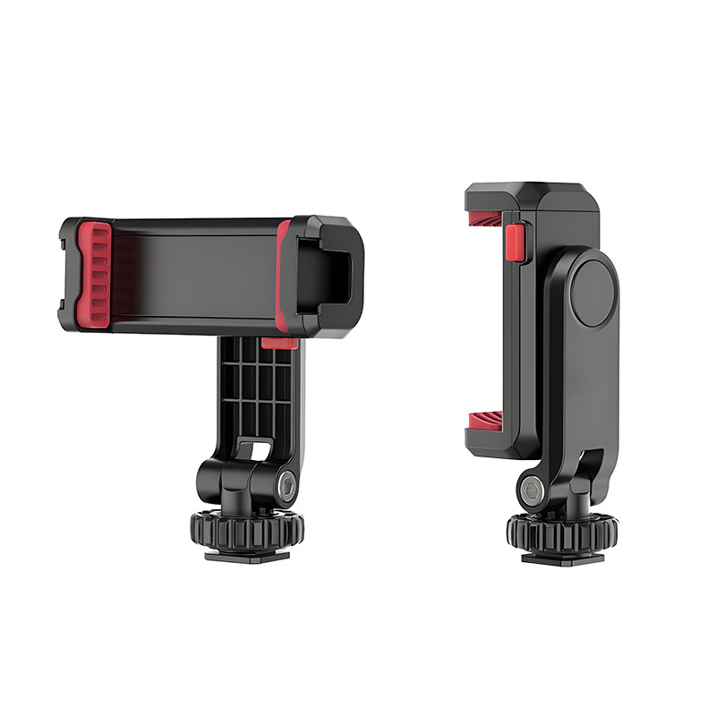 360 ° ajustable de doble cabeza botas frías botas calientes clip de teléfono móvil SLR micro único teléfono móvil transmisión en vivo soporte fijo ST-06S