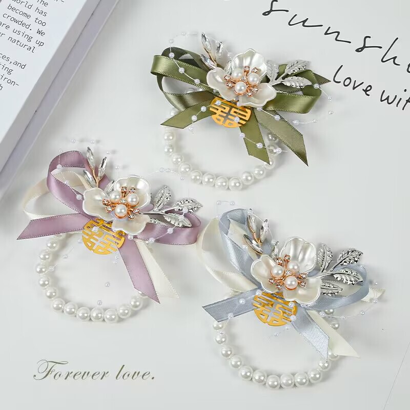 Bridesmaid Bride Wrist Flower Brooch Sister Group Hand Flower Groom Groomsman Corsage Wedding Full Set Family Forest Style Bridesmaid Bride Wrist Flower Brooch Sister Group Hand Flower Groom Groomsman Corsage Wedding Full Set Family Forest Style
