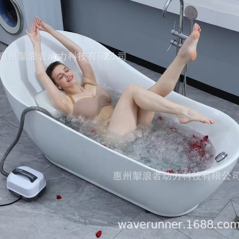 ヨーロッパ標準家庭用SAP電動バブルマッサージスパワイヤレスリモコンバブルマッサージマシン滑り止めバブルバス|undefined