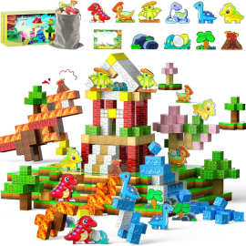 亚马逊我的世界磁力方块强磁吸铁石积木玩具益智百变DIY拼装套装