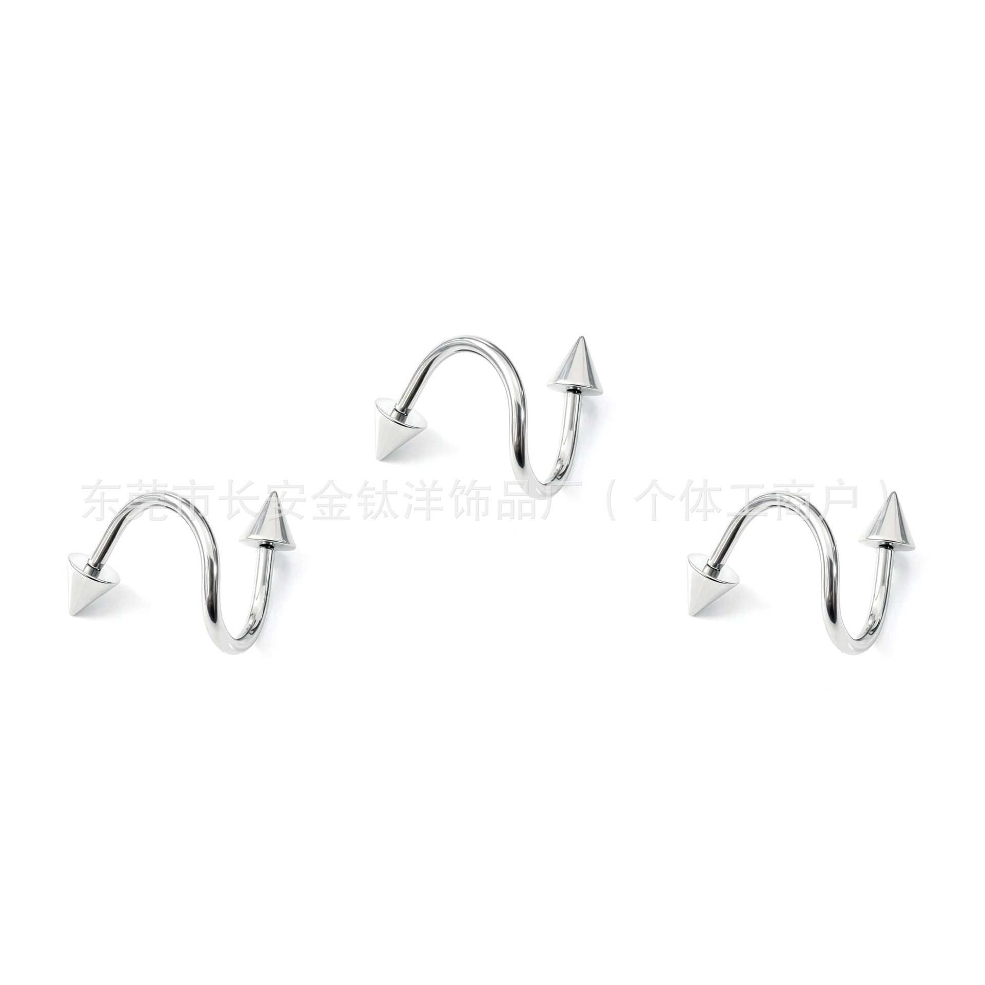 Pointed titanium steel lip stud product view