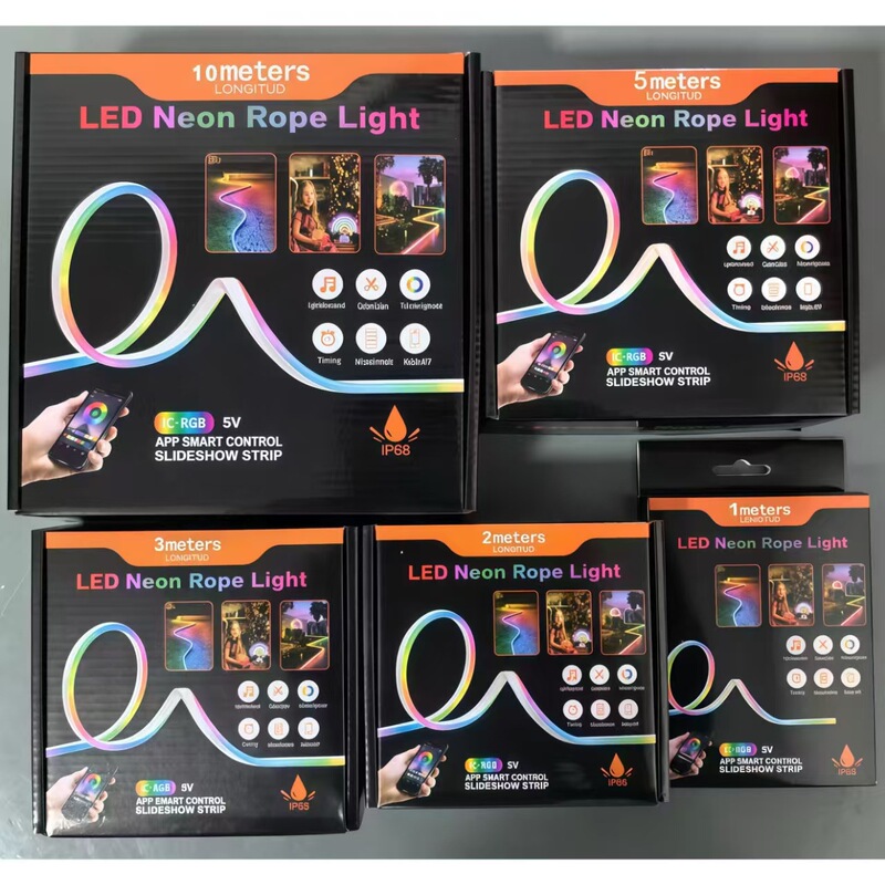 Symphony Flexible Light Strip Smart App Neon Light with Ic Running Water Light Marquee Music Voice Controlled Synchronized Light Strip Symphony Flexible Light Strip Smart App Neon Light with Ic Running Water Light Marquee Music Voice Controlled Synchronized Light Strip