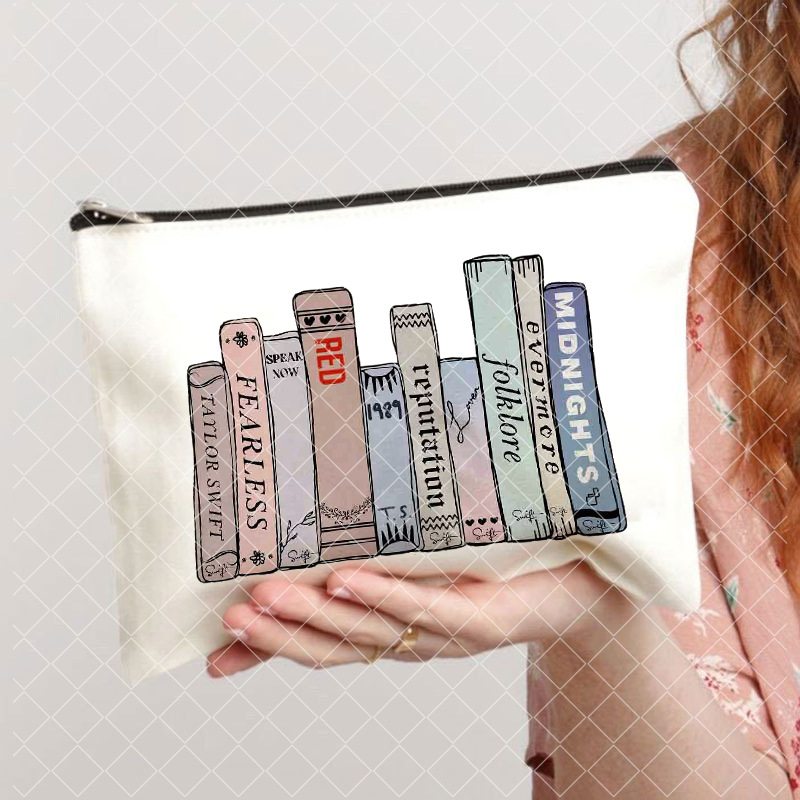 Taylor Music Swift álbum impreso lienzo cosmético bolsa monedero de la moneda de las mujeres bolsa de lápiz transfronterizo comercio exterior