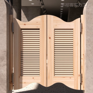 Small Door, Half Waist Door, Solid Wood Anti-Corrosion Wood Entrance Door, Simple Landscaping, Double Opening Design Door, Low Door, Wooden Door, Garden Courtyard