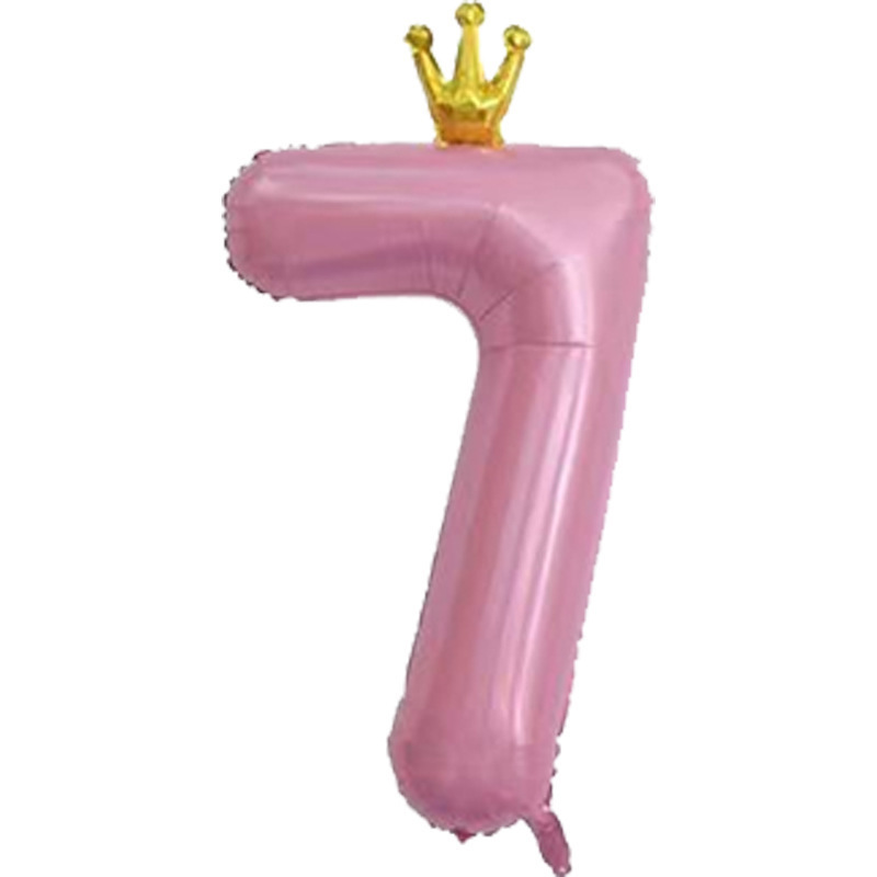 Amazon nuevo globo digital de corona de una pieza de 40 pulgadas decoración de fiesta de cumpleaños globo digital grande