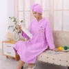 Long-sleeved bathrobe-light purple