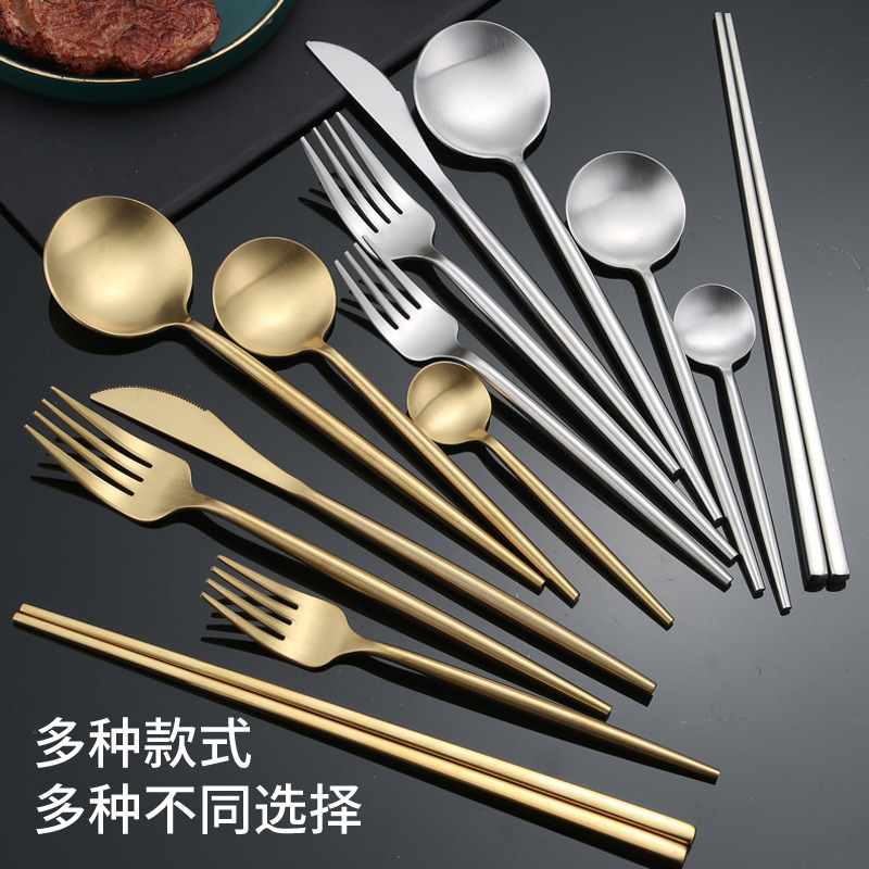 Western Steak Knife and Fork Spoon 304 Stainless Steel European Style Vintage Sand Knife and Fork Spoon Dessert Spoon Fork Portuguese Tableware Western Steak Knife and Fork Spoon 304 Stainless Steel European Style Vintage Sand Knife and Fork Spoon Dessert Spoon Fork Portuguese Tableware