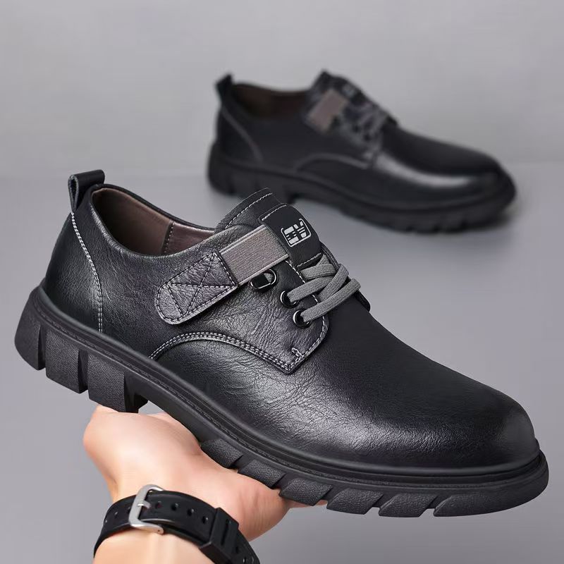 Nuevos zapatos de cuero para hombres de alta gama, estilo británico, tendencia retro, negocios, ocio, todo fósforo, zapatos de trabajo, zapatos de conducción