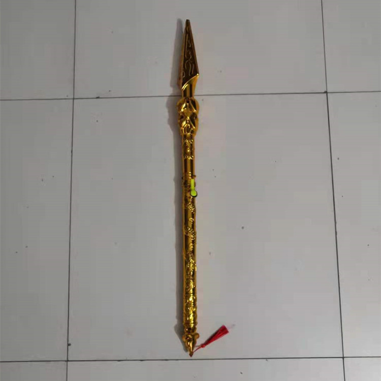 按键伸缩红缨枪