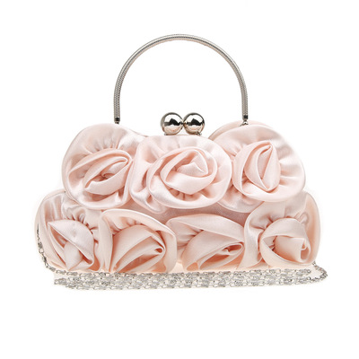 Cross border Satin bag portable Flowers package lovely Two-sided Flower Banquet packages Wedding packages Evening Bags decorate Dress bag