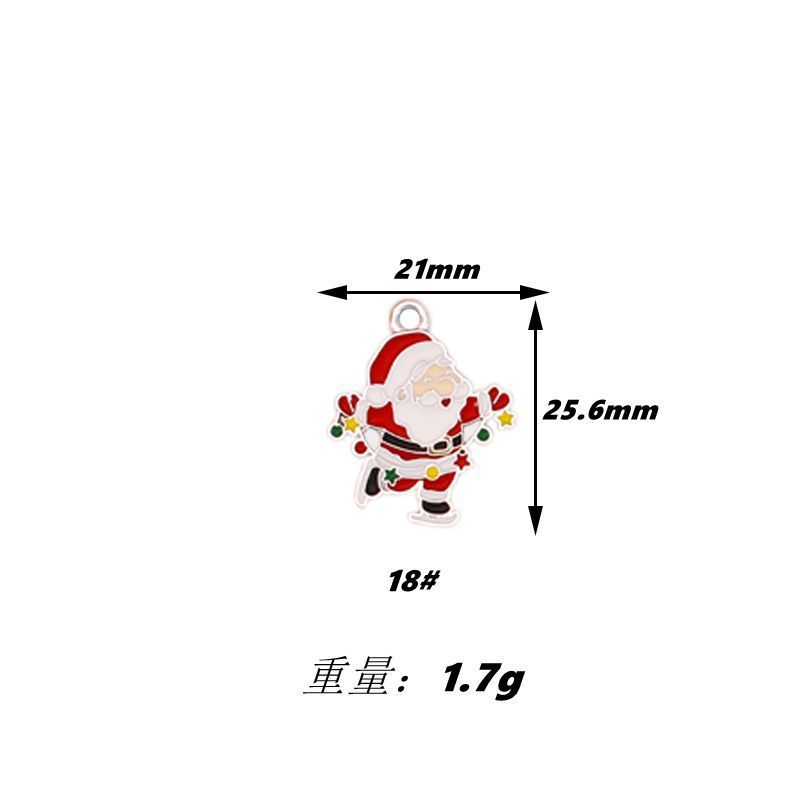 クリスマス漫画 DIY 合金ドリップオイルゴールデンホワイト K サンタクローススノーフレークヘラジカクリスマス猫アクセサリー|undefined