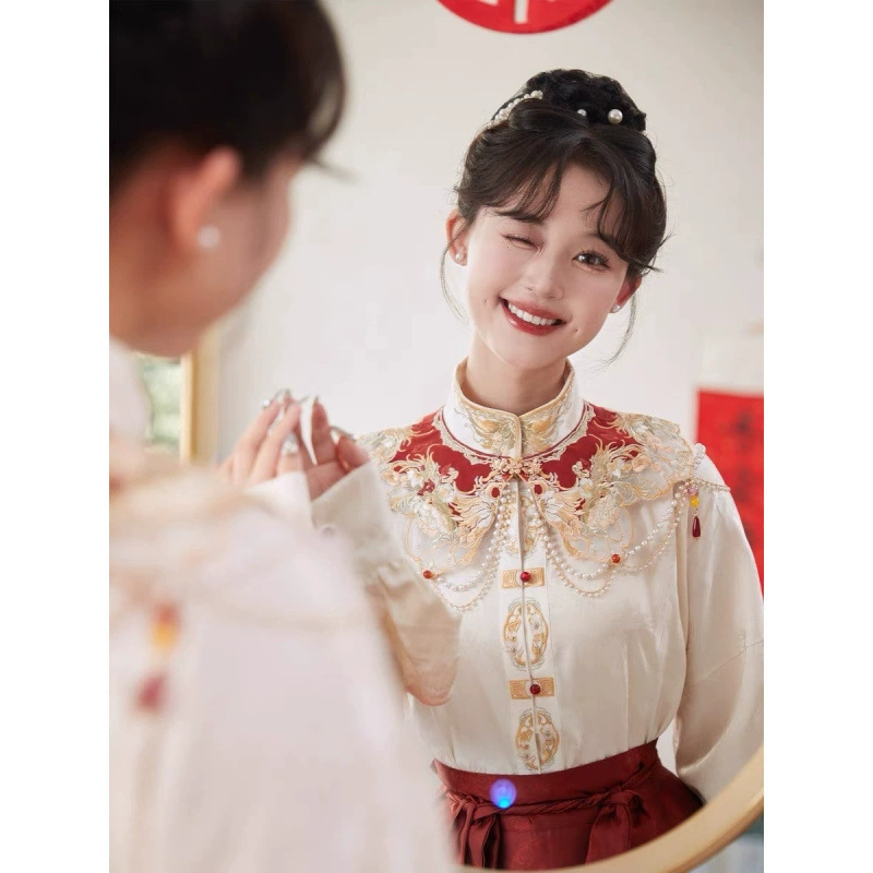 Воротник, Hanfu, вечернее платье, юбка, комплект, китайский стиль