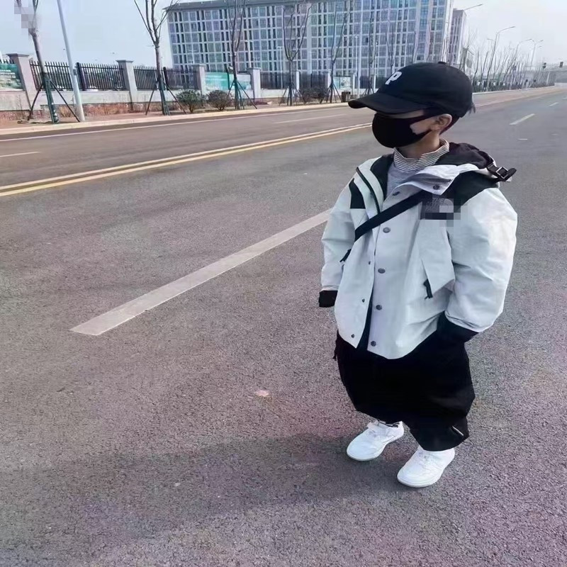 North Face Children's 1990 Jacket 2025 New Model Unisex Outdoor Windproof Waterproof Seam-Sealed Hooded Jacket Breathable