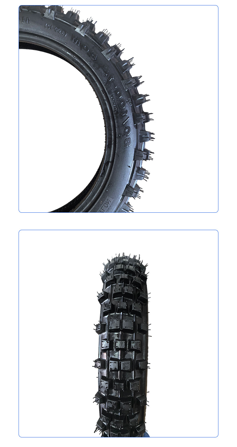 80/100-12 Off-Road Tire Motorcycle Parts Thickened Straight Valve Inner and Outer Tire Manufacturer Supply for Small Dirt Bikes with Deep Tread