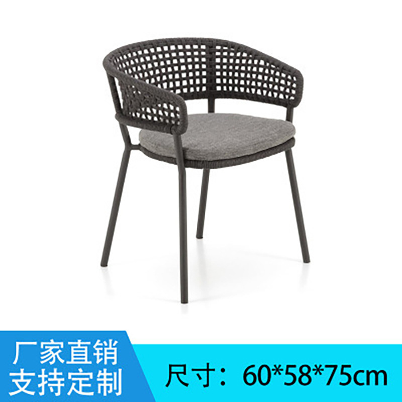 Mesa y silla de caña al aire libre patio jardín ocio balcón muebles cafetería terraza impermeable combinación de silla de caña solar