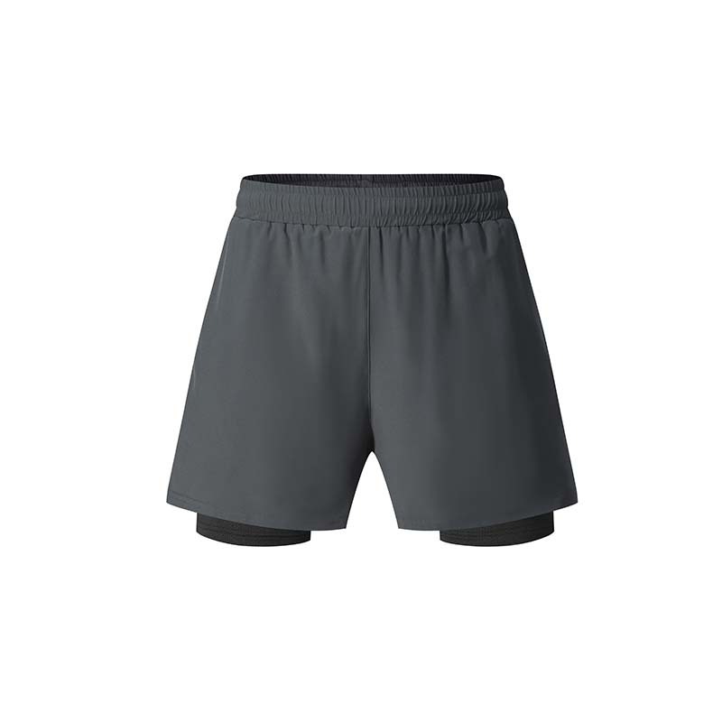 Pantalones cortos deportivos de verano para hombres de doble capa para correr fitness de alto elástico de secado rápido correr en grupo maratón profesional de tres pantalones en stock