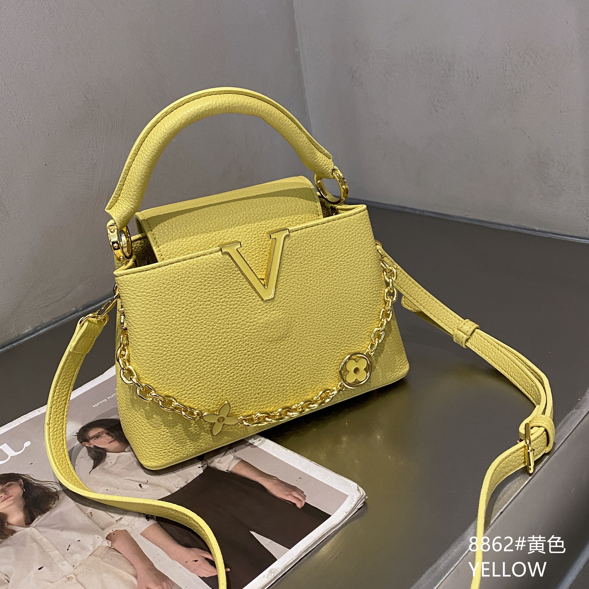 Bolsos de mujer Bolsos de mujer con estampado de mujer 2025 nuevo Himalaya V bolso de mensajero de un solo hombro de lujo ligero