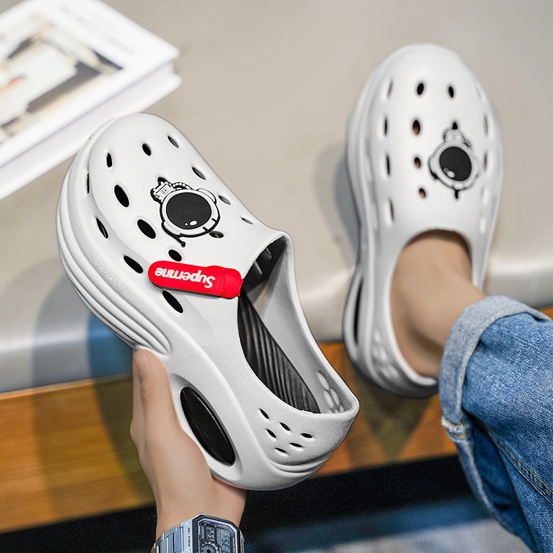 Zapatos de verano EVA para hombres, sandalias de pareja, zapatos de jardín de playa al aire libre para mujeres, zapatos simples de color sólido.