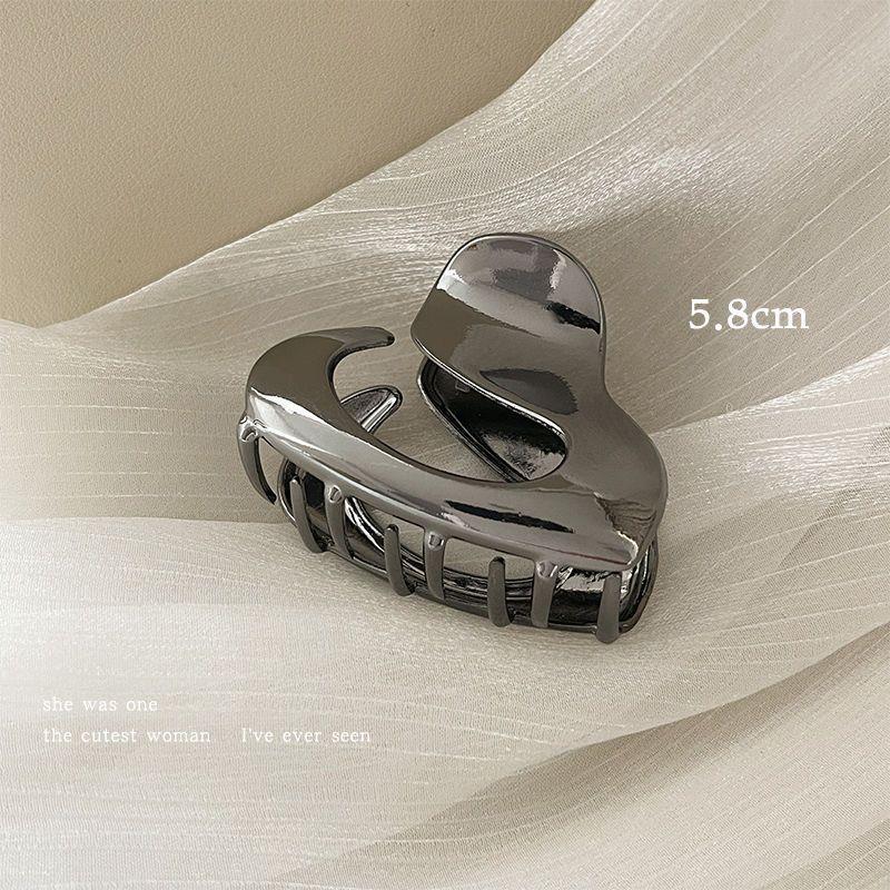 silver Shark 2024 New High-end For Women, Small Claw Clip, Hairpin, Back Of The Head Accessory, Hair Clip_voghion.com