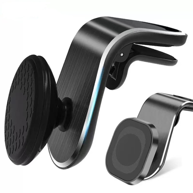 手机支架亚马逊热销款车载出风口F19手机磁铁支架L支架强磁支架