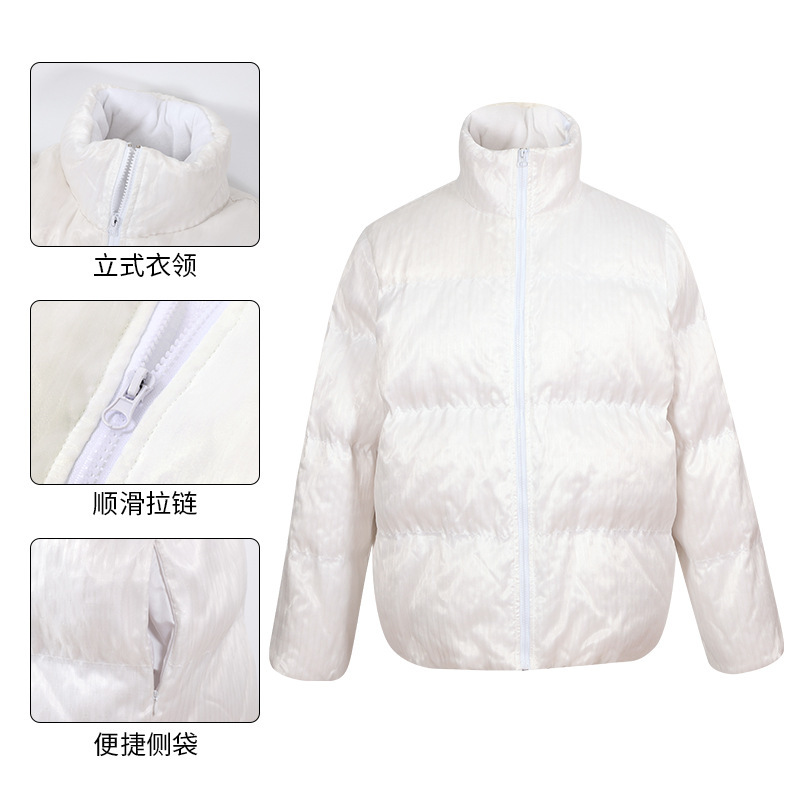 Luminous down Jacket New Couple Cross-Border Trendy Led Fiber Optic Luminous Light Jacket Men's Manufacturer with Printed Logo