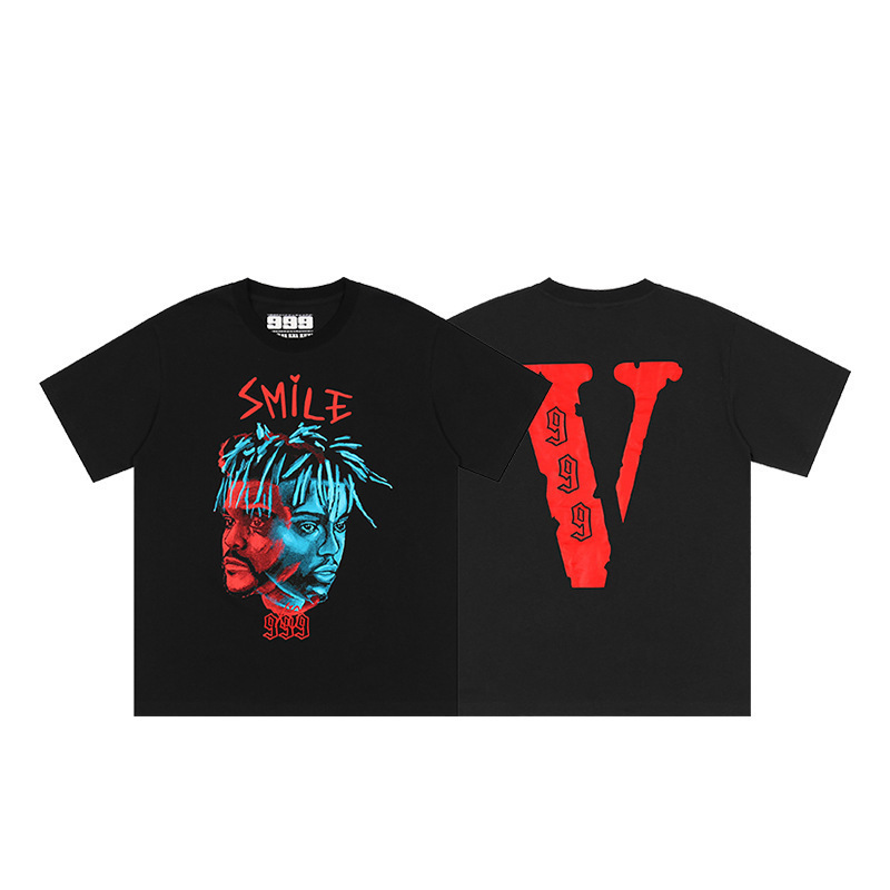 外単VLONE FOG潮牌大v字母Logo桜半袖スケッチ刺繍唇印落書きプリントtシャツ|undefined