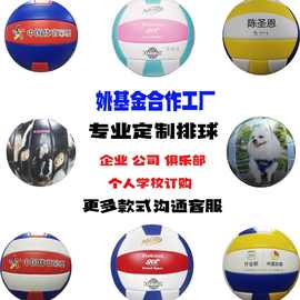 工厂加工印刷logo排球礼物diy中考排球中小学生排球定制批发LOGO